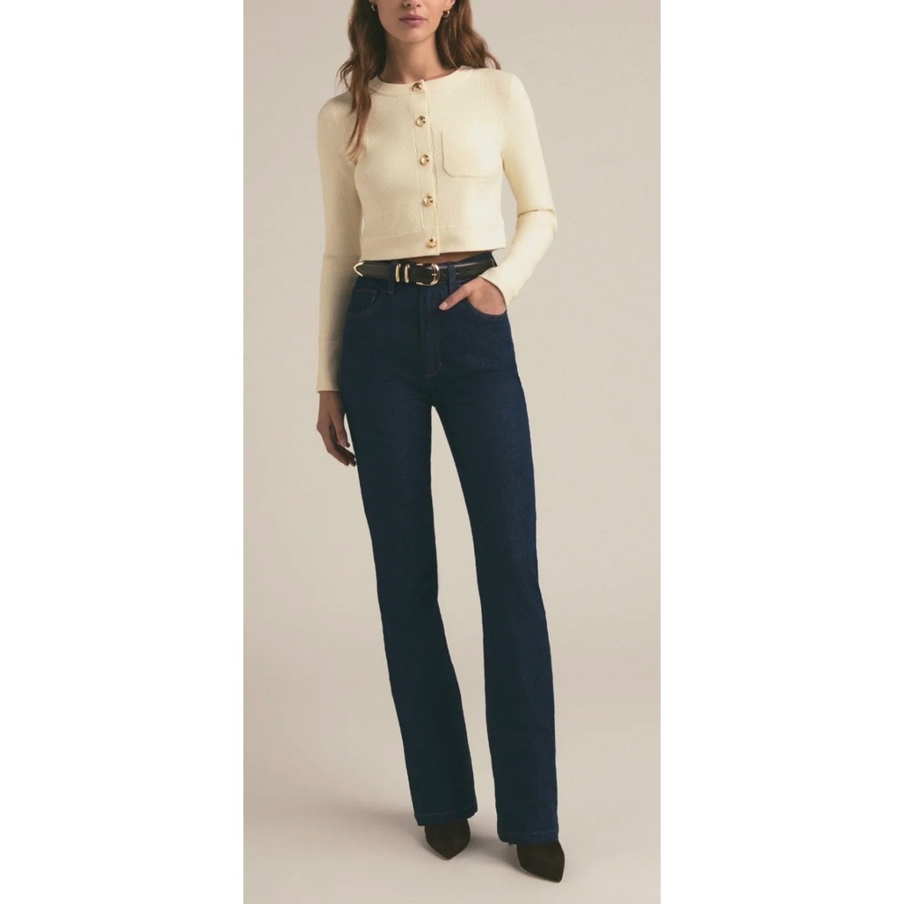 Favorite Daughter The Valentina High Rise Flare Jeans Pepper Dark Wash 27
